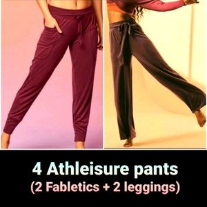 4x Fabletics Crop Jogger +Wide Leg, Leggings